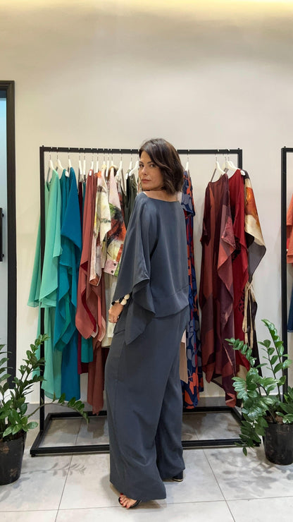 Conjunto Kimono Seda Pura EZILDINHA