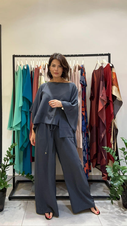 Conjunto Kimono Seda Pura EZILDINHA