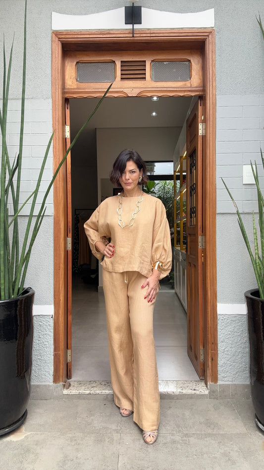 Conjunto Biella em Linho Puro EZILDINHA