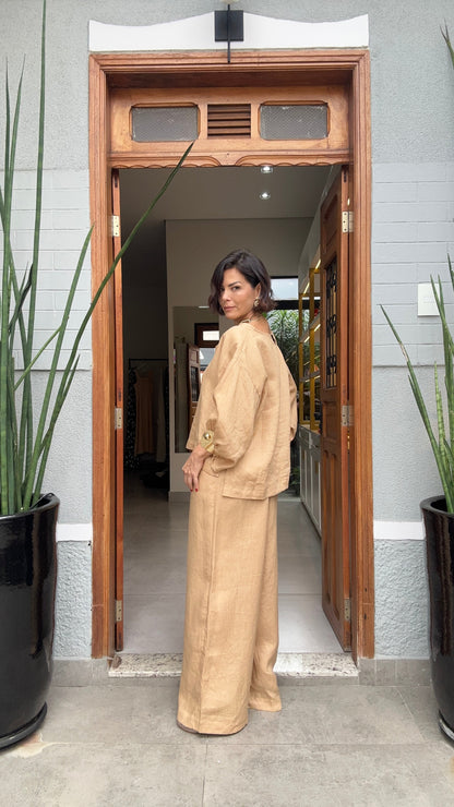 Conjunto Biella em Linho Puro EZILDINHA