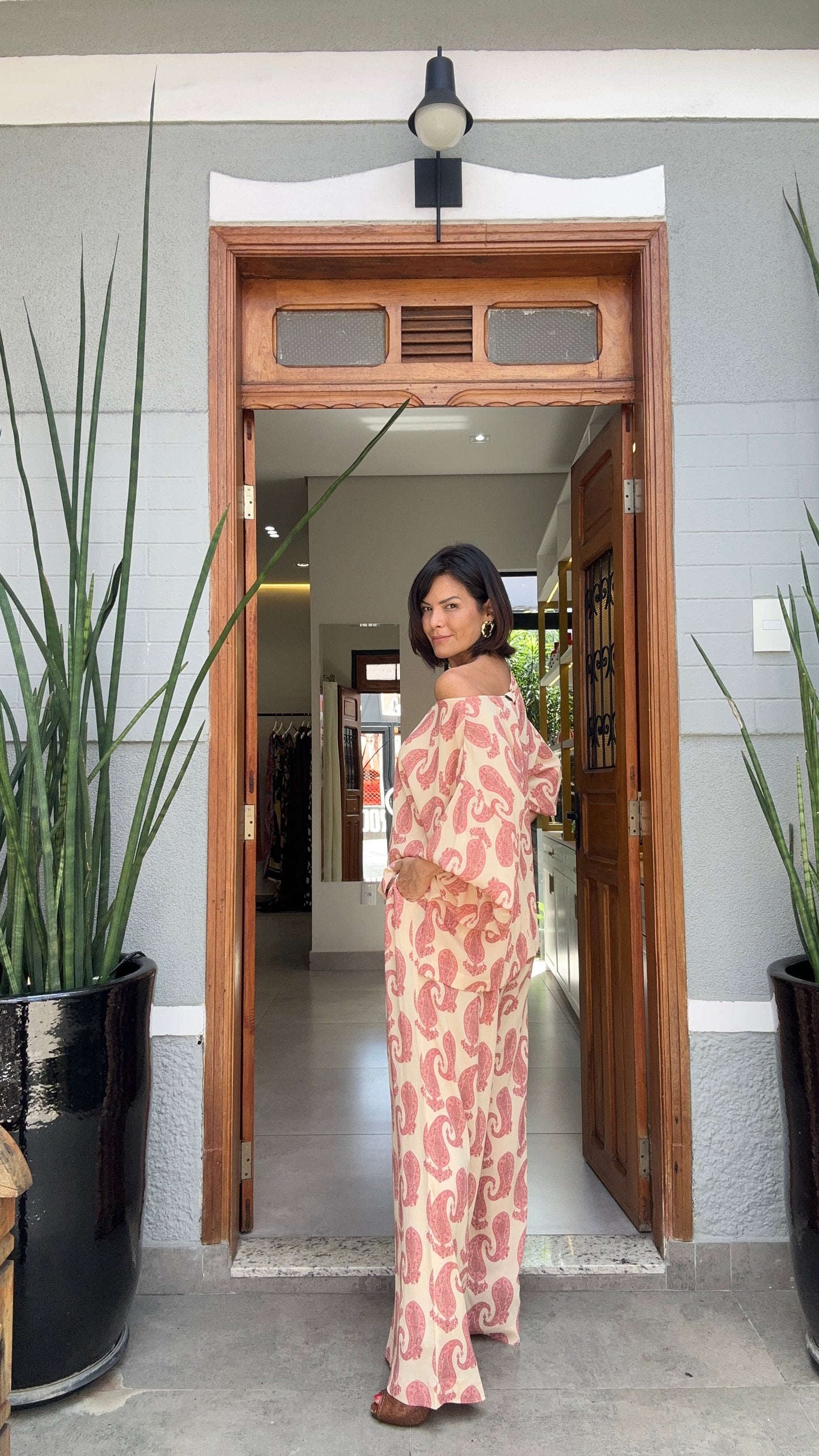 Conjunto Paisley em Crepe EZILDINHA