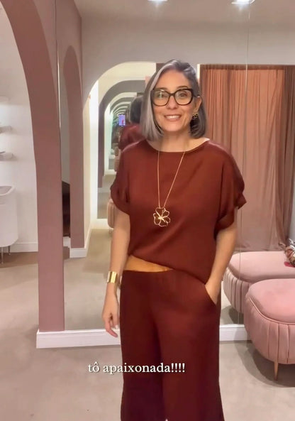 Conjunto Viscose Acetinado EZILDINHA