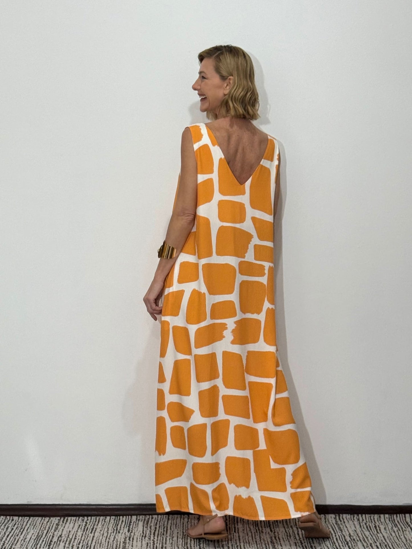 Vestido Stones Laranja Ezildinha