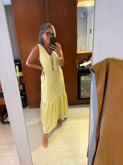 Vestido Pedrinhas Lima EZILDINHA