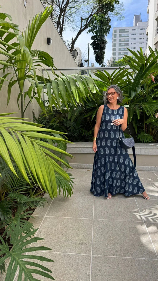 Vestido Hamptons em Viscose EZILDINHA