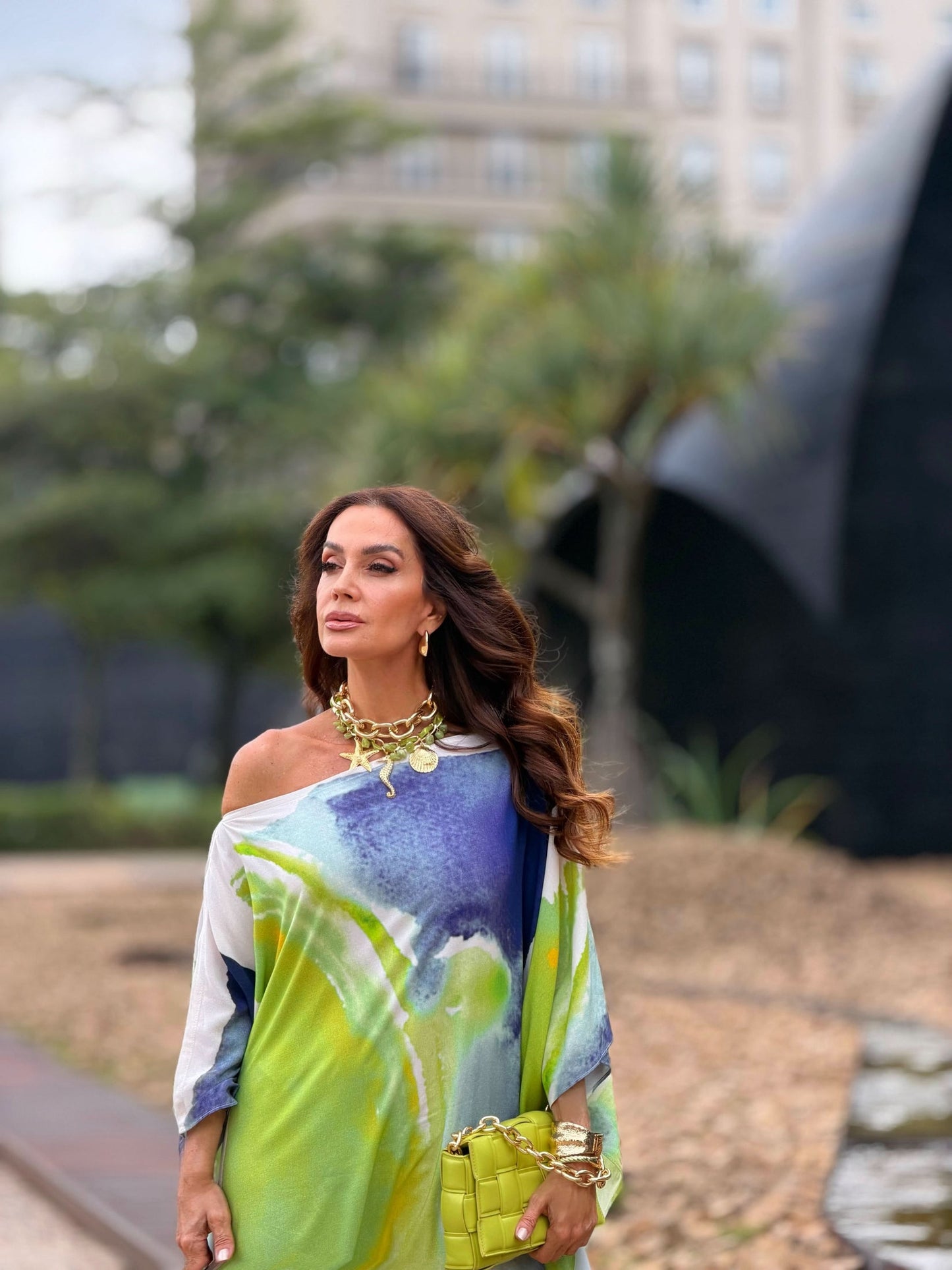 Vestido Kaftan Aquarela EZILDINHA