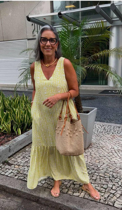 Vestido Pedrinhas Lima EZILDINHA
