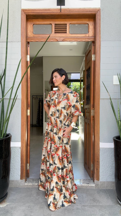 Vestido Camila Estampa Carmel EZILDINHA