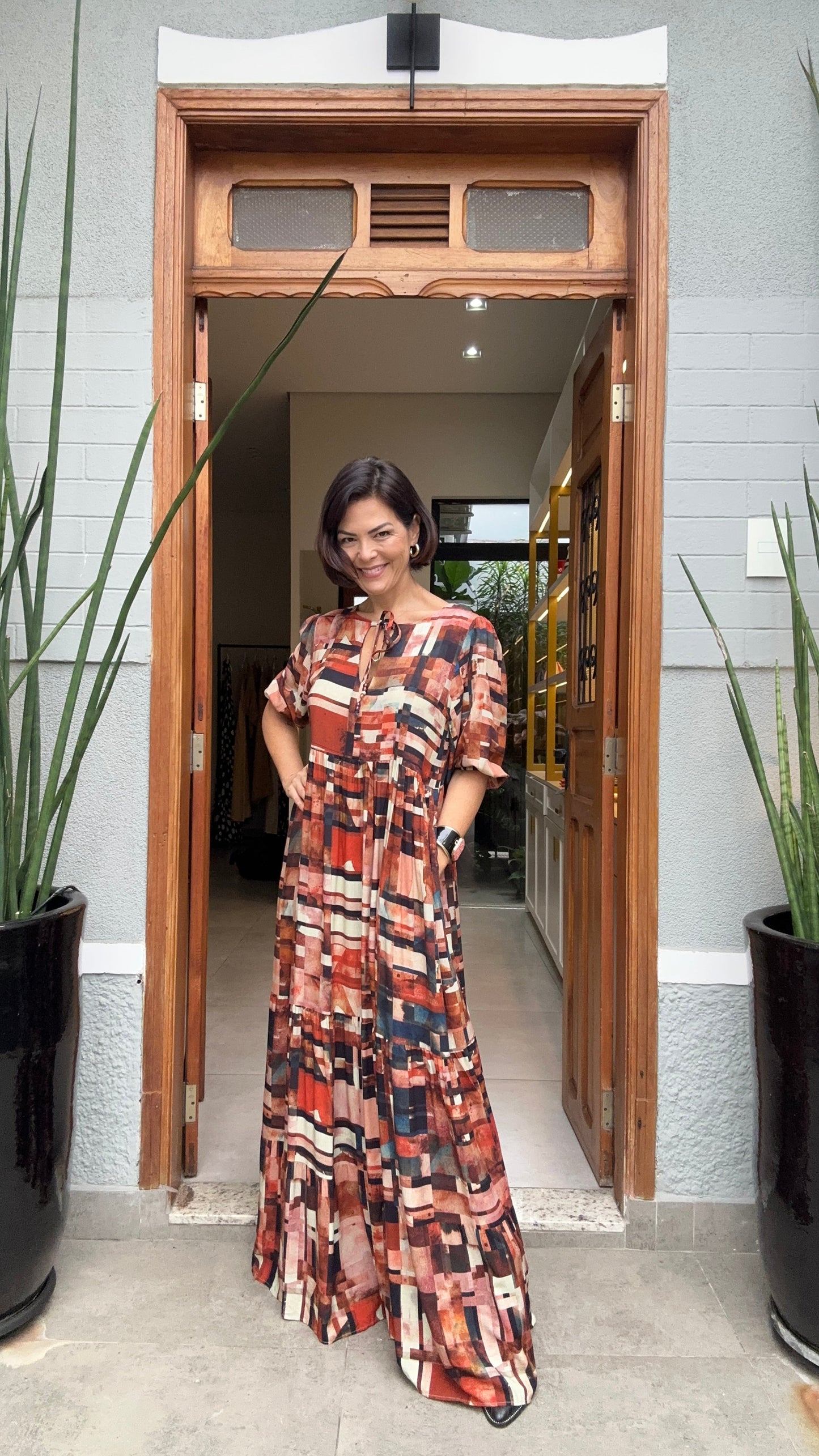Vestido Camila Estampa Detroit EZILDINHA