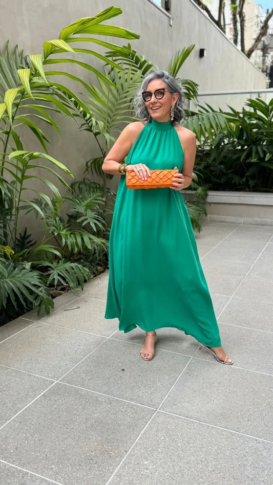 Vestido Laço em Seda Pura EZILDINHA