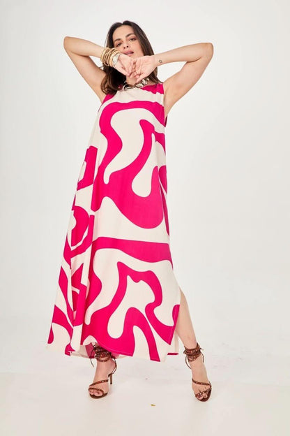 Vestido Waves Pink Ezildinha